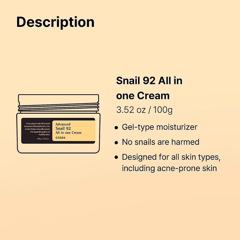 Snail White Cream Mucin Advanced Snail 96 Mucin Power Essence Wholesale Snail Face Cream