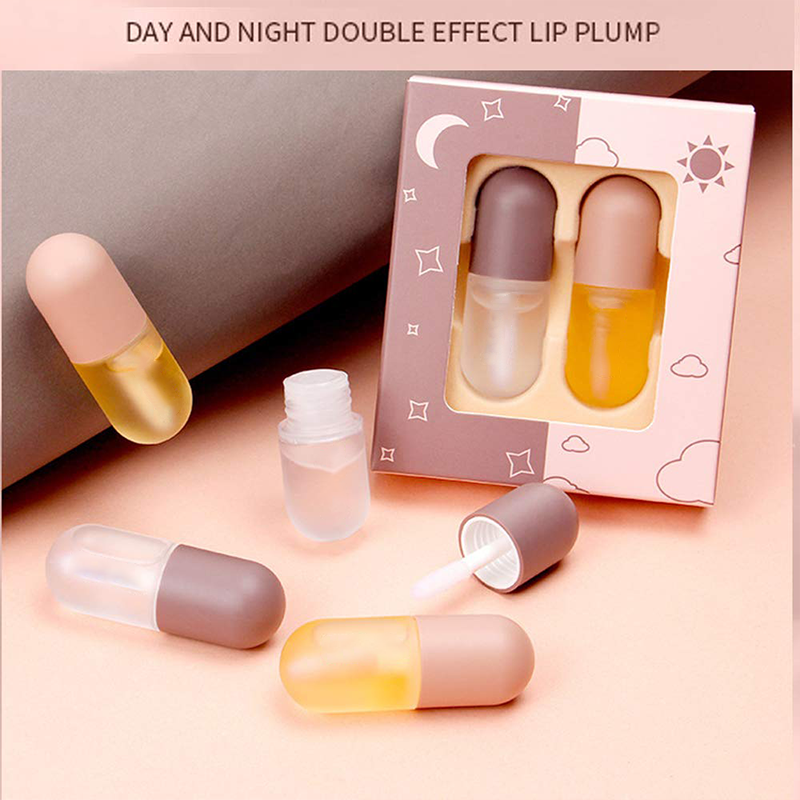 Private Label 2 In 1 Plumping Lip Oil Nature Clear Lip Oil Long Lasting Moisturizing Instant Lip Plumper