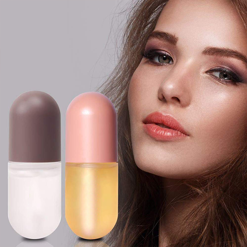 Private Label 2 In 1 Plumping Lip Oil Nature Clear Lip Oil Long Lasting Moisturizing Instant Lip Plumper